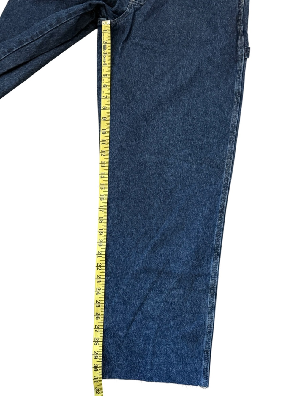 NWT VTG Wrangler Carpenter Jeans Relaxed Straight 34x34 Raw Hem 31L Skater - Picture 15 of 16